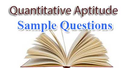 Quantitative Aptitude Sample Questions