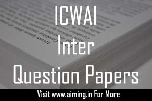 Icwai intermediate test papers