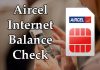 Aircel net Balance Check