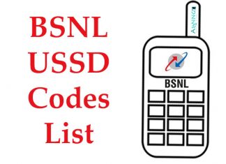 Latest BSNL USSD Codes List