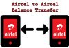 How to transfer balance from Airtel to Airtel