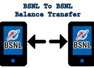 How to transfer balance from BSNL to BSNL