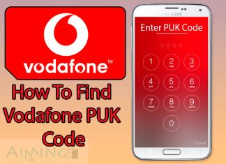 Vodafone PUK Code