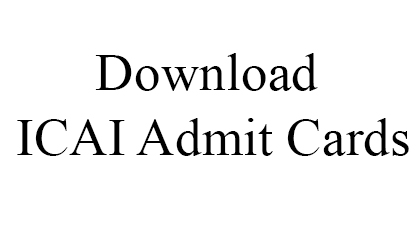 Download ICAI admit card CA IPCC Final Exam May 2015