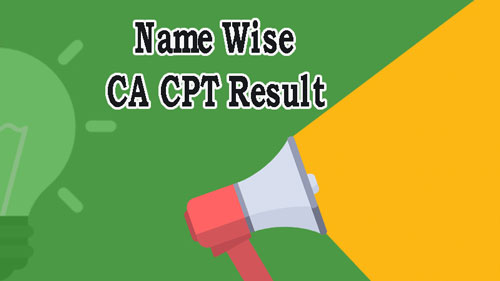 Name wise CA CPT Result