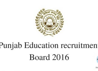 educationrecruitmentboard.com Punjab Education recruitment Board 2016