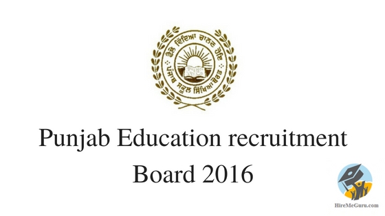 educationrecruitmentboard.com Punjab Education recruitment Board 2016