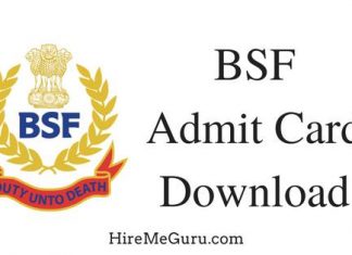 Download BSF Admit Card from rectt.bsf.gov.in