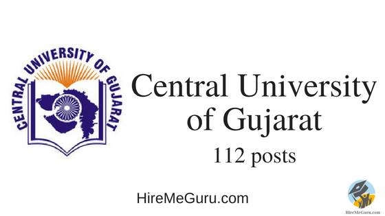 Central University of Gujarat Recruitment Apply Online at www.cug.ac.in