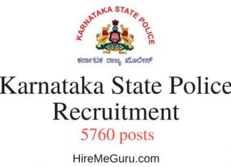 Karnataka State Police Recruitment Apply Online at www.ksp.gov.in