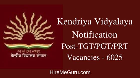 Kendriya Vidyalaya Recruitment Apply Online at kvsangathan.nic.in