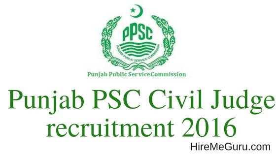 Punjab PSC Civil Judge Recruitment Apply Online at www.ppsc.gov.in