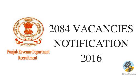 Punjab Revenue Department Recruitment Apply Online at Punjabrevenue.nic.in