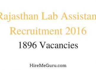 Rajasthan Lab Assistant Recruitment Apply Online at rsmssb.rajasthan.gov.in