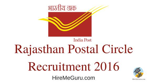 Rajasthan Post Office Recruitment Apply Online at www.rajpostexam.com