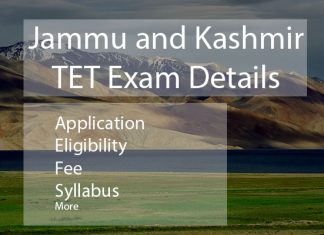 Jammu Kashmir Tet Exam Details