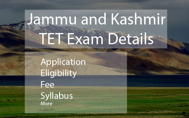 Jammu Kashmir Tet Exam Details