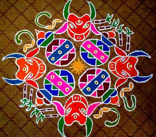 Rangoli for Sankranti