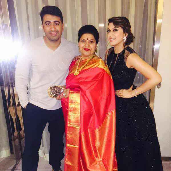 Hansika mother and brother