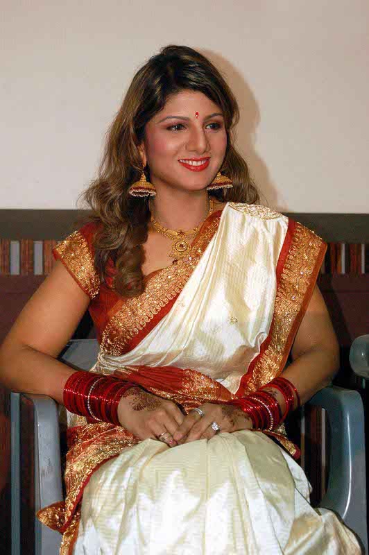 Actress Rambha Saree Pic