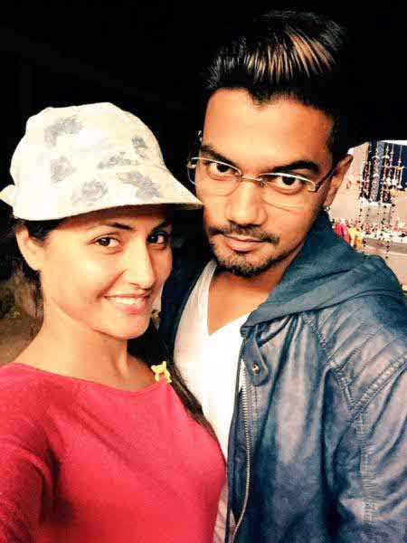 Rocky Jaiswal with Hina Khan