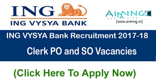 ING VYSYA Bank Recruitment