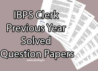 IBPS Clerk Previous Year Solved Question Papers