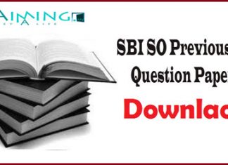 SBI SO Previous Year Papers