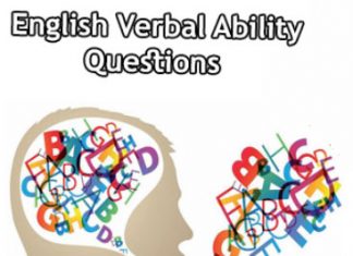 English Verbal Ability Questions and Answers