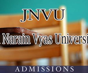 JNVU Jodhpur Admission