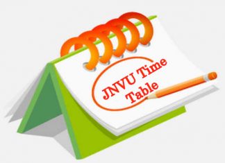 JNVU Time Table