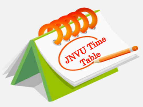 JNVU Time Table