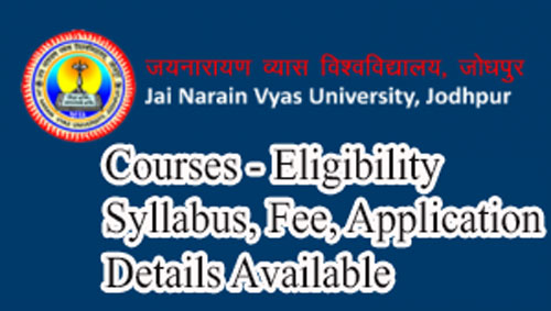 Jnvu Jodhpur Courses